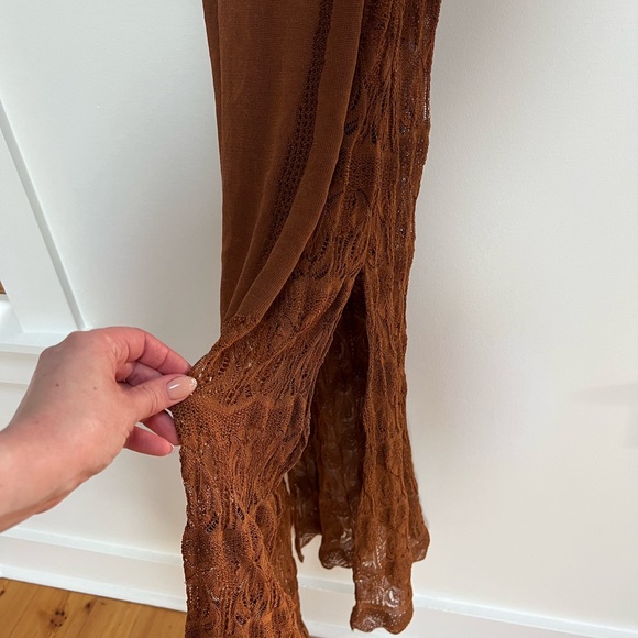 FREE PEOPLE one-of-a-kind Rust Crochet Dress - Picture 4 of 6